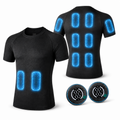 New Muscle Training Shirt for Men 10 Patches Toning Workout T Shirt for Home Exercise & Gym Upper Body Fitness Activatio