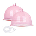 One Pair 25.6cm Pink Breast Buttock Shape Suction Cups Butt Lifting Cups Vacuum Cupping Machine Accessories With Y Hose
