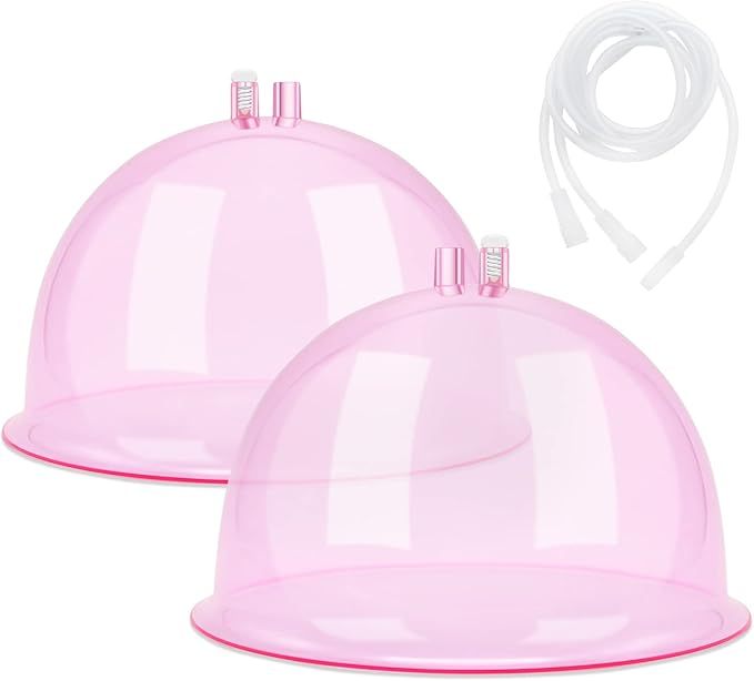 One Pair Buttocks Vacuum Cups 21 cm Breast Enlargement Vacuum Therapy Cupping Butt Suction Lifting Cups With Y-Hose