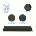 Portable 23.6x35.4 Inch Black Grounding Mat for Face & Body Care Natural Healing Reduces Anxiety Improves Sleep 6-Month 
