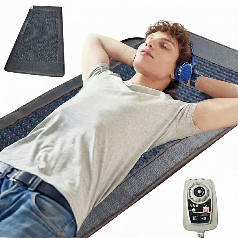 Premium Crystal Far Infrared Heating Mattress Negative Ion Therapy Bed Pad for Home Comfort & Wellness