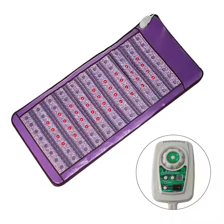 Purple Heating Mattress 190x70 cm Tourmaline and Natural Jade Stone Heat Pad for Home Use Thermal Bed Mat