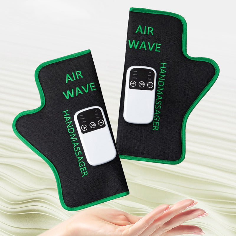 Smart Portable Air Wave Massage Gloves with Heating Airbags for Hand Soreness Numbness Relief Lightweight Foldable Multi