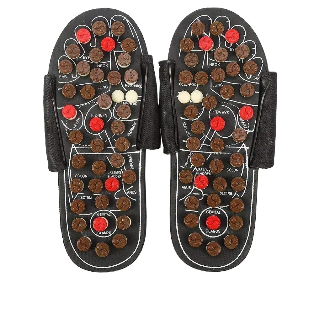 Tai Chi Eight Diagrams Foot Acupoint Massage Slippers with Adjustable Tightness