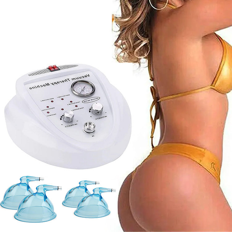 Vacuum Butt Lifting Machine Strong Suction 73kPa with 4PCS Vacuum Cups (19cm & 21cm) 100-240V for Beauty Salon