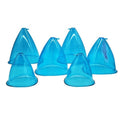 3 Pairs Different Size ABS TPR Blue Big Cups Buttock Breast Enlargement Vacuum Suction Machine 18 Cm/15.5 Cm/12 cm Home