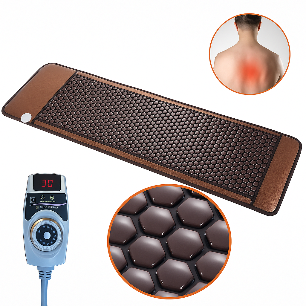 Tourmaline Germanium Infrared Heating Mat Deep Heat Massage Pad for Muscle Relaxation & Detox