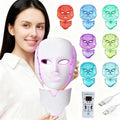 USA Stock Hand Held 7 Colors LED Beauty Face Mask for Facial & Neck Skin Care with Skin Tightening & Rejuvenation