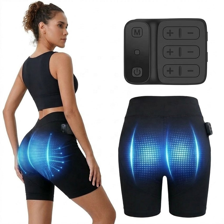 Upgraded EMS Yoga Shorts Women High Waist Booty Shaping 3 Zone Independent Control Fitness Workout Powerpants