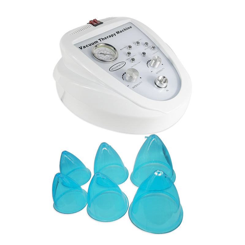 VamsLuna 6-Piece Blue Cups Breast & Buttock Enlargement Vacuum Suction Machine with Body Shaping Function
