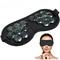 Washable Green Jade Stone Eye Mask with Natural Premium Jade Stone for Reduce Dark Circles and Improve Sleep Quality