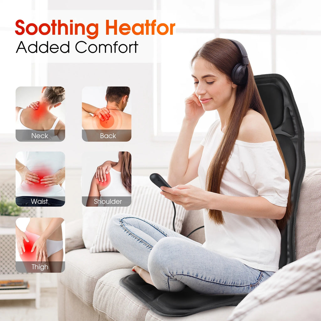 Heating Vibrating Massage Pad – Deep Tissue Heat & Vibration Therapy for Pain Relief