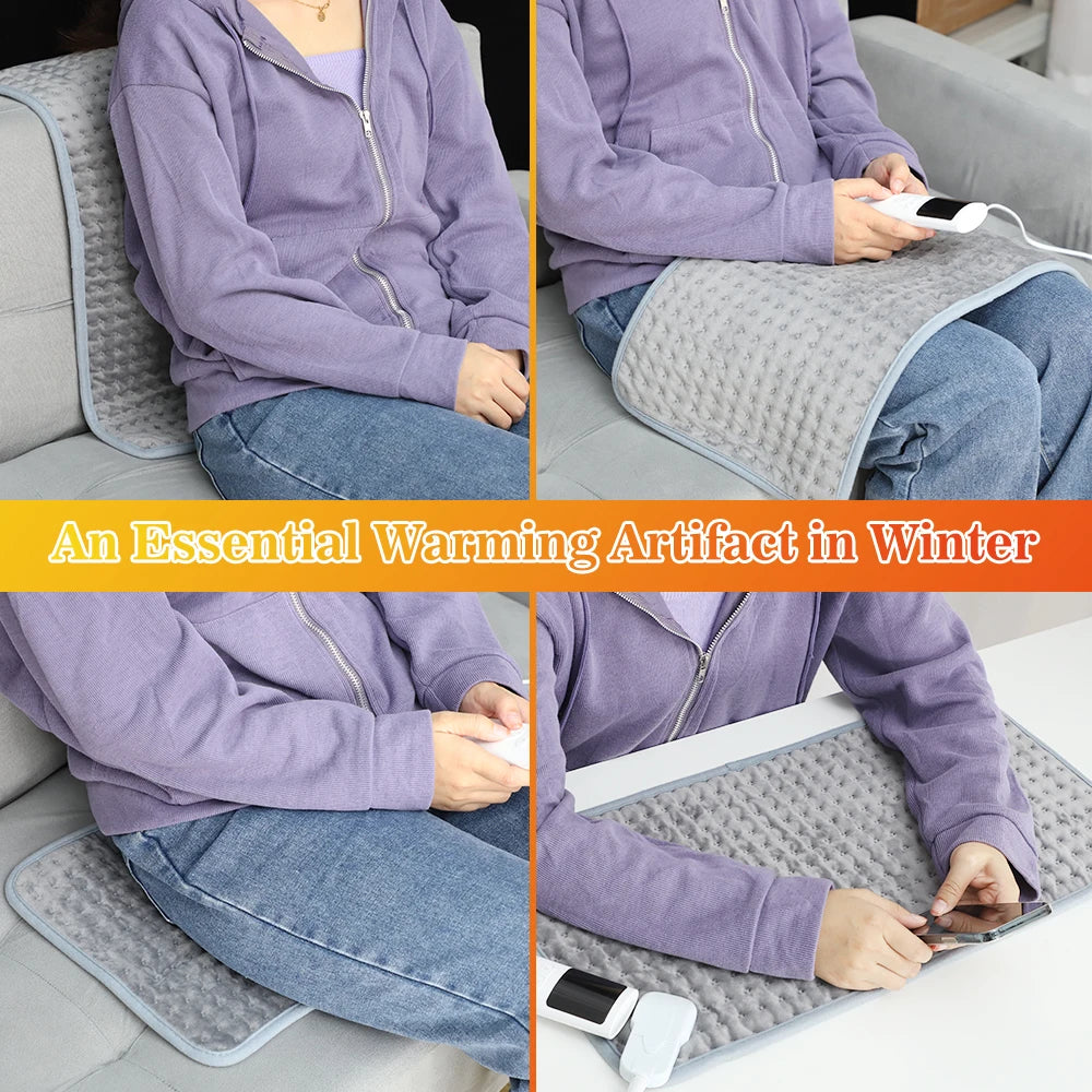 Electric Heating Pad for Pain Relief – Fast Soothing Heat for Cramps & Body Aches